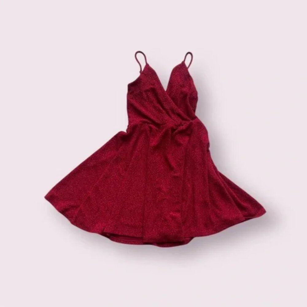 Elegant Red Spaghetti Strap Dress
